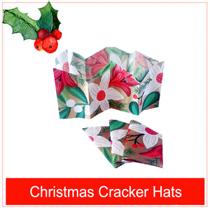 Christmas Cracker Hats - printed with holiday designs