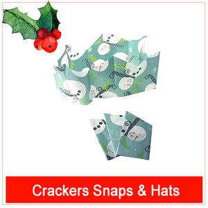 Christmas Crackers Hats and Snaps Components for making Christmas Crackers