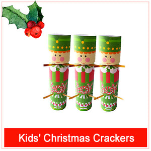 Christmas Crackers for Kids filled with fun treats, games and puzzles.