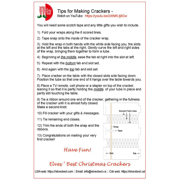 Instructions for making Easter Crackers