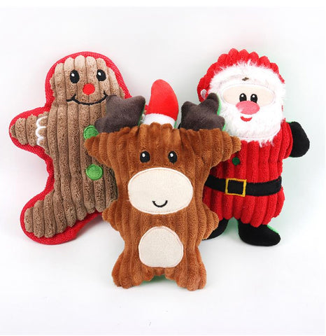 Christmas Toys for Dogs - Gingerbread, Reindeer, Santa
