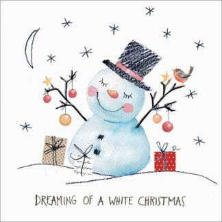 Christmas Napkins - "Dreaming Snowman"