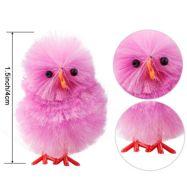 Pink chenille easter chick - measurements