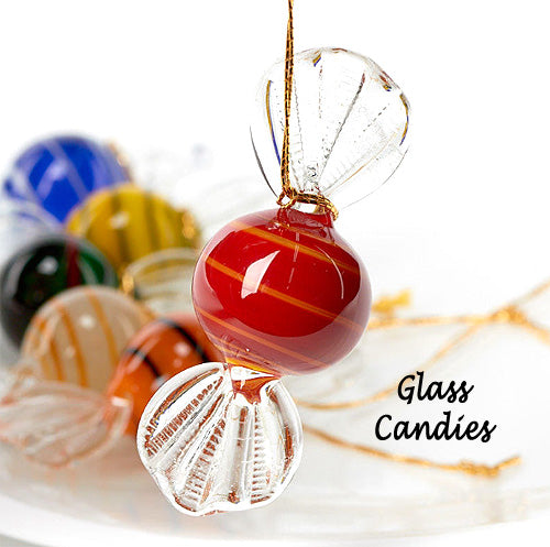 Christmas Crackers with Glass Candy Decorations