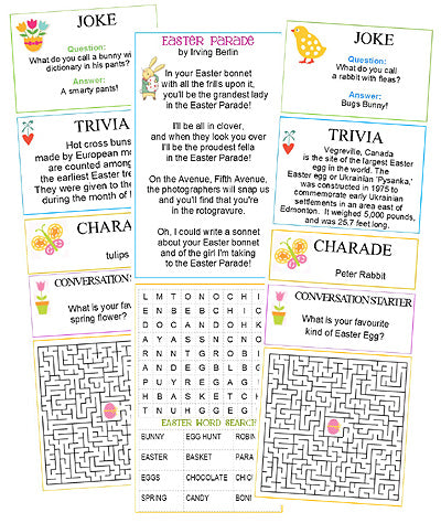 Easter Activity Sheets
