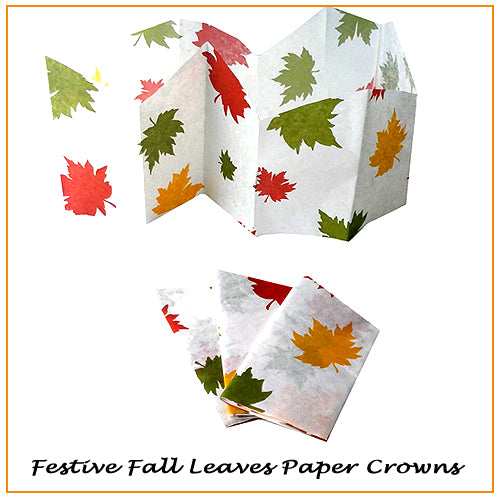 Thanksgiving Cracker Autumn Leaves Paper Hat Crowns
